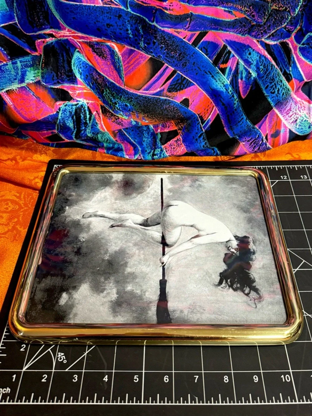 Nude Witch Flying Witch Framed Art Goddess Moon Pagan Mythology Magic
